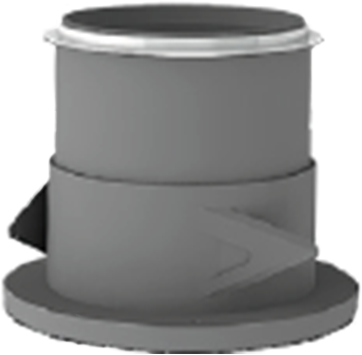 Plafondadapter ALIZE Ø100mm, lengte 100mm ** 1957