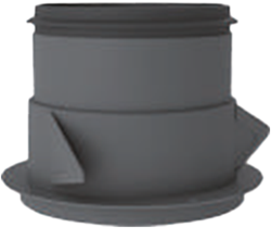 Plafondadapter ALIZE Ø125mm, lengte 100mm