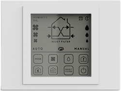 PR Visual bedieningspaneel incl. C02 sensor voor Active decentrale wtw