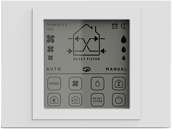 PR Visual bedieningspaneel incl. C02 sensor voor Active decentrale wtw