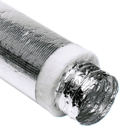 Thermisch en akoestisch geïsoleerde ventilatieslang 100 mm (10 m)