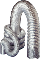 Aluminium flexibele ventilatieslang ongeïsoleerd 100 mm (10 m)