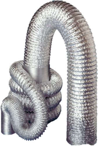Aluminium flexibele ventilatieslang ongeïsoleerd 180 mm (10 m)