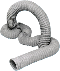 Grijze kunststof ventilatieslang 150 mm (6m)