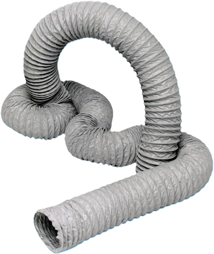 Grijze kunststof ventilatieslang 80 mm (6m)