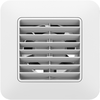 UNICO 12/5" Badkamerventilator Timer Ø 120 mm wit