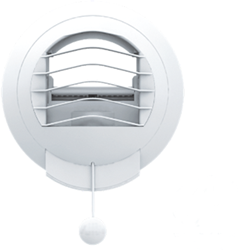 ALIZE Zelfregelend afzuigventiel 10/40/90 m3/h met timer, vochtsensor en trekkoord HCC02 - 1702