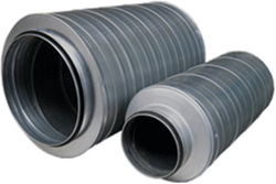 Geluiddemper Ø1000mm, Lang 1000mm, 100mm