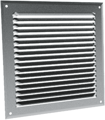 GA-AL-GAM Muurrooster aluminium met muggengaas 200 x 200 mm