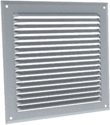 GA-AN-GAM Muurrooster aluminium geanodiseerd met muggengaas 100 x 100 mm