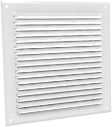 Muurrooster aluminium wit