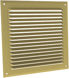 Muurrooster aluminium goudkleurig
