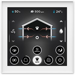 PR COLOR WIRELESS Bedieningspaneel voor WIRELESS decentrale wtw toestellen