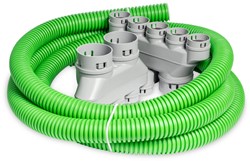 set 1a 2 st. x 5x50/2x75 + 5 meter van Ø50 mm kanaal + einddeksels