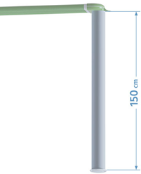 Verlengstuk voor adapters: Wit Kunststof 150 cm