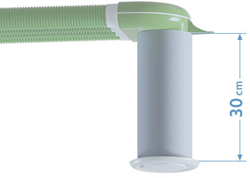 Verlengstuk voor adapters: Wit Kunststof 30 cm