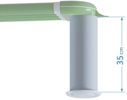 Verlengstuk voor adapters: Wit Kunststof 35 cm