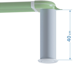 Verlengstuk voor adapters: Wit Kunststof 40 cm