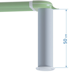 Verlengstuk voor adapters: Wit Kunststof 50 cm