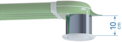 Verlengstuk voor adapters: RVS 10 cm
