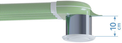Verlengstuk voor adapters: RVS 10 cm