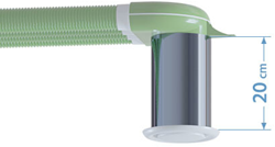 Verlengstuk voor adapters: RVS 20 cm