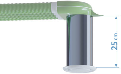 Verlengstuk voor adapters: RVS 25 cm