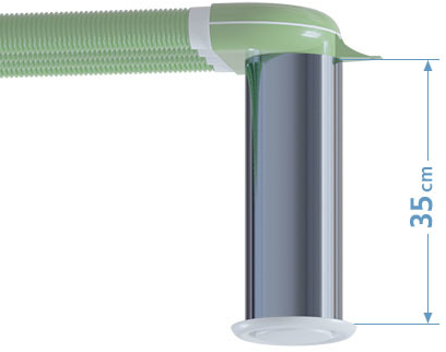Verlengstuk voor adapters: RVS 35 cm