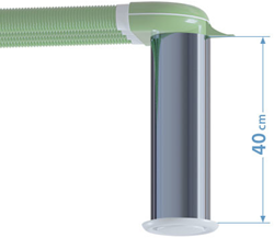 Verlengstuk voor adapters: RVS 40 cm