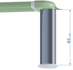 Verlengstuk voor adapters: RVS 45 cm