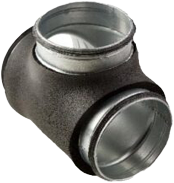 Geïsoleerd T-stuk 90° 315mm-315mm/10mm