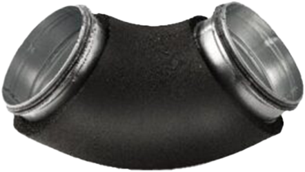 Geïsoleerde Bocht 90° Ø160mm / 10mm